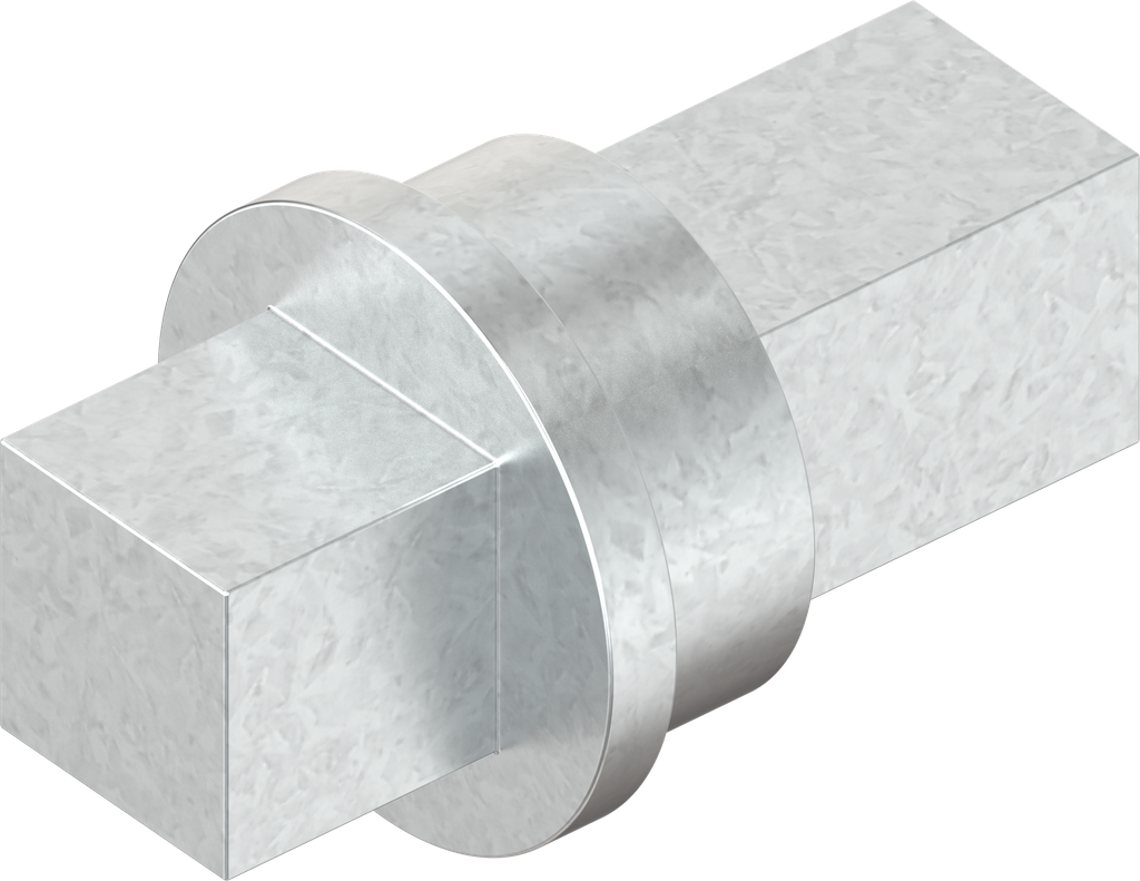 Insert square 8, Zinc die zinc-plated