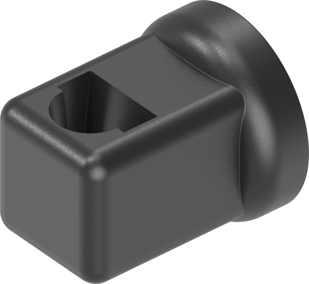 Stangenführung für Rundstangen 8 mm, Polyamid GF schwarz