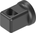 Rod guide for round rods 8 mm, Polyamide GF black