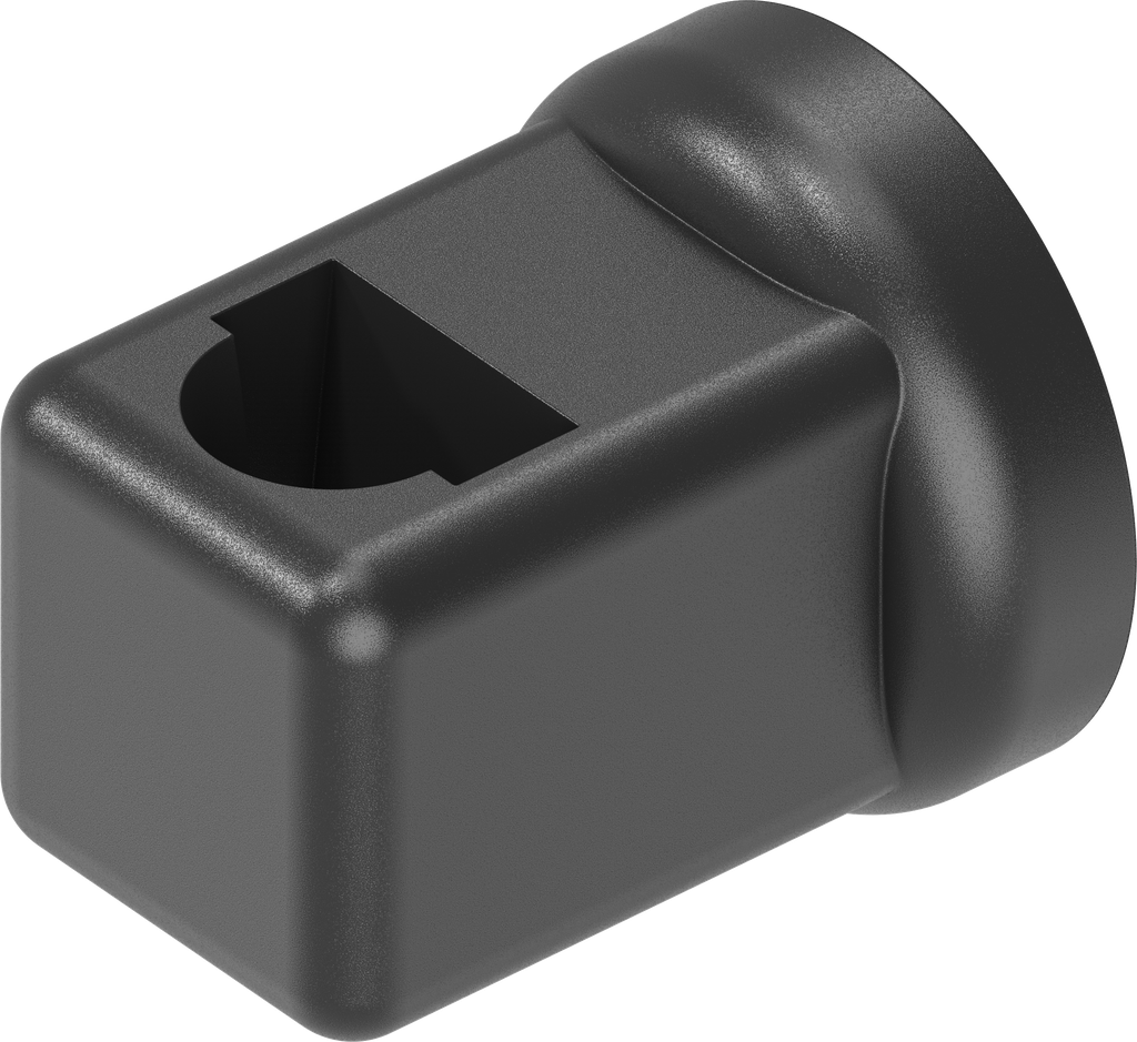 Rod guide for round rods 8 mm, Polyamide GF black
