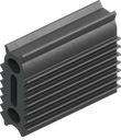 4-Lip profile H = 24.5 mm, Foam rubber EPDM 25 ± 5 Shore A black