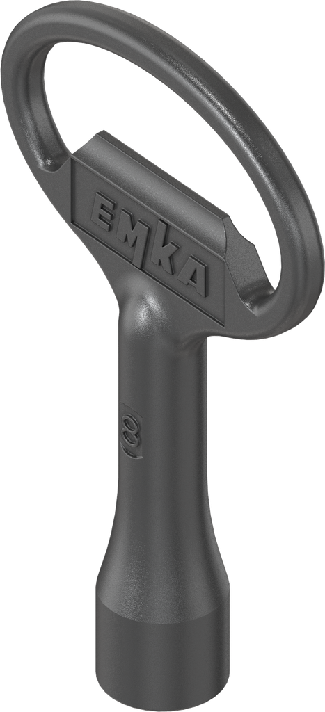 key for insert triangular 8, Zinc die black powder-coated