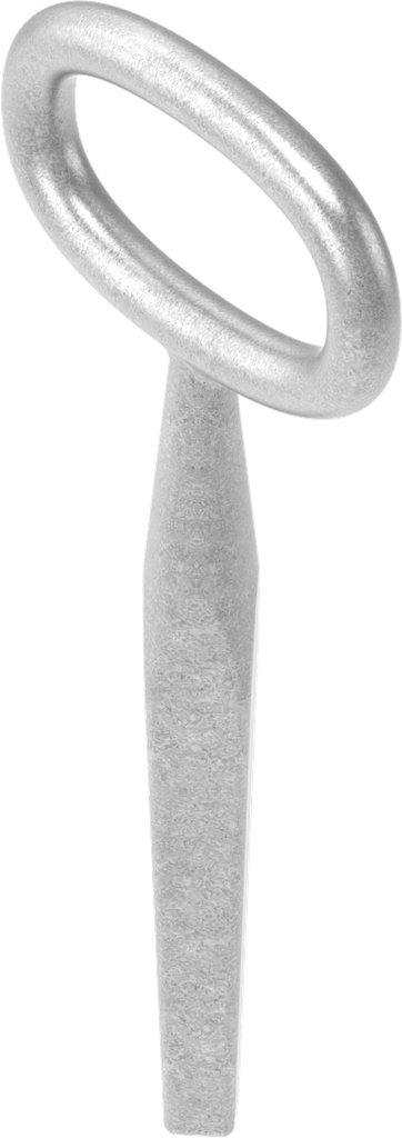 Key for insert square female 6 to 9.5, Malleable cast iron nickel-plated