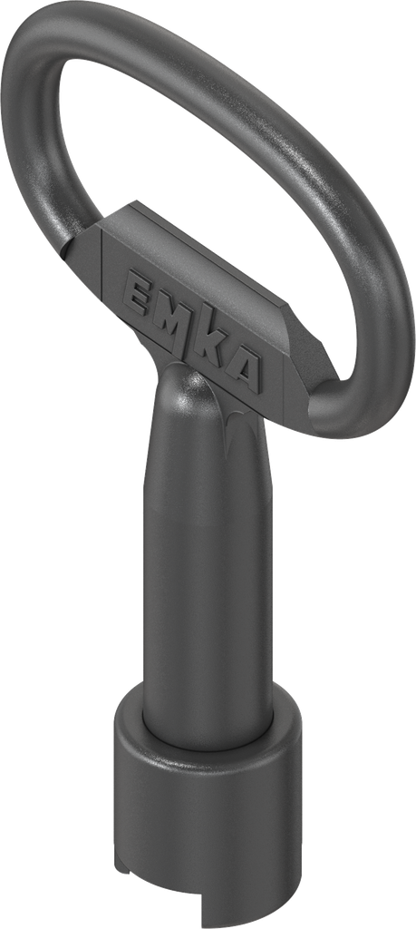 Key for insert crown type, Zinc die black powder-coated