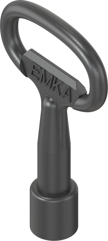 Key for insert Eastern Europe Ø 13 half-round, Zinc die black powder-coated