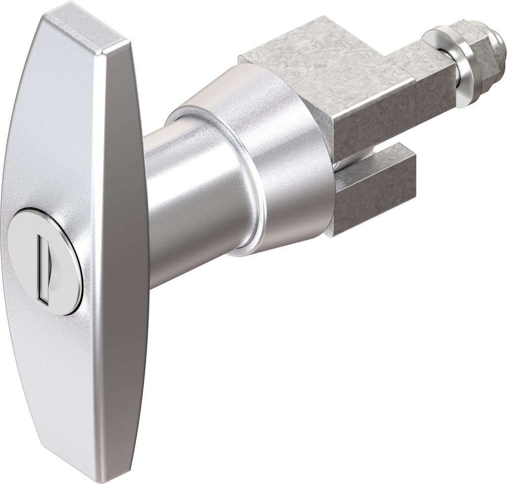 T-handle, keyed EK 333, Zinc die chrome-plated