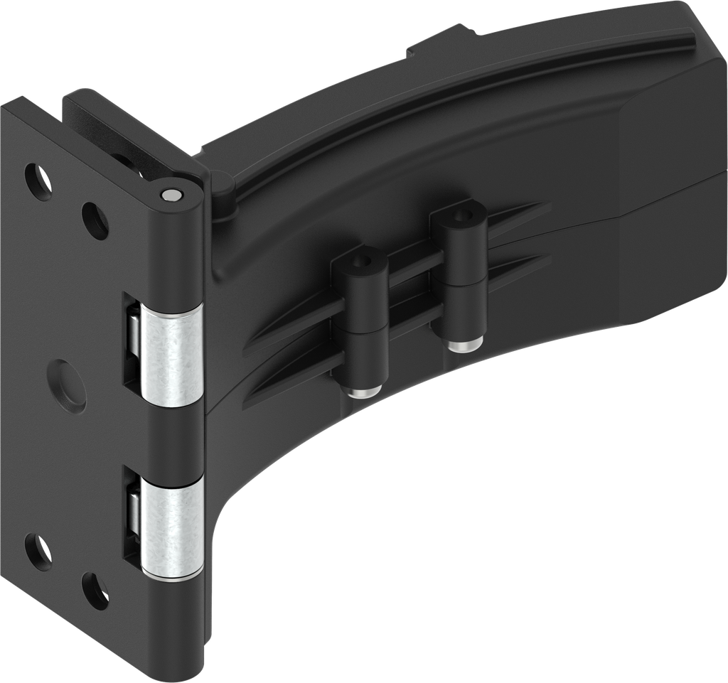 180° Gear hinge, Polyamide 66 GF 50 black