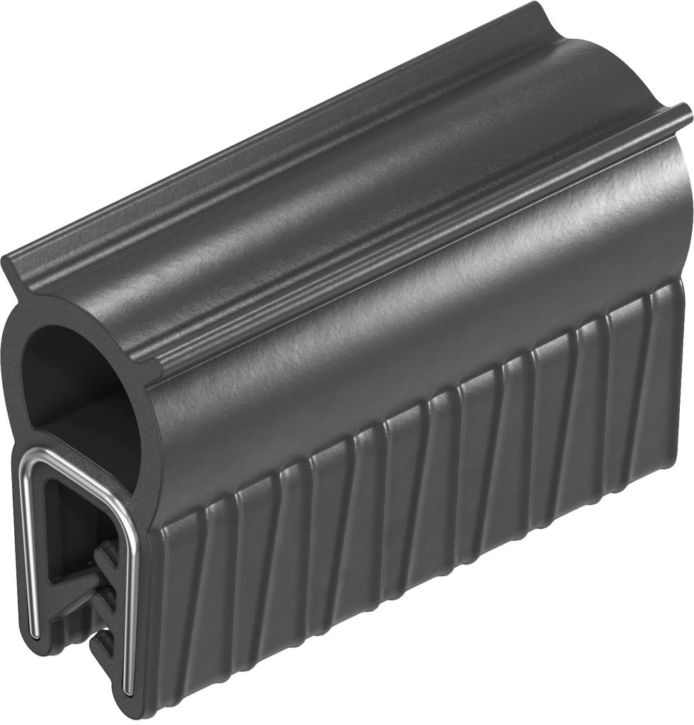 Sealing profile, self-clamping, EPDM 45 ± 5 Shore A; clamping profile EPDM 60 ± 5 Shore A black
