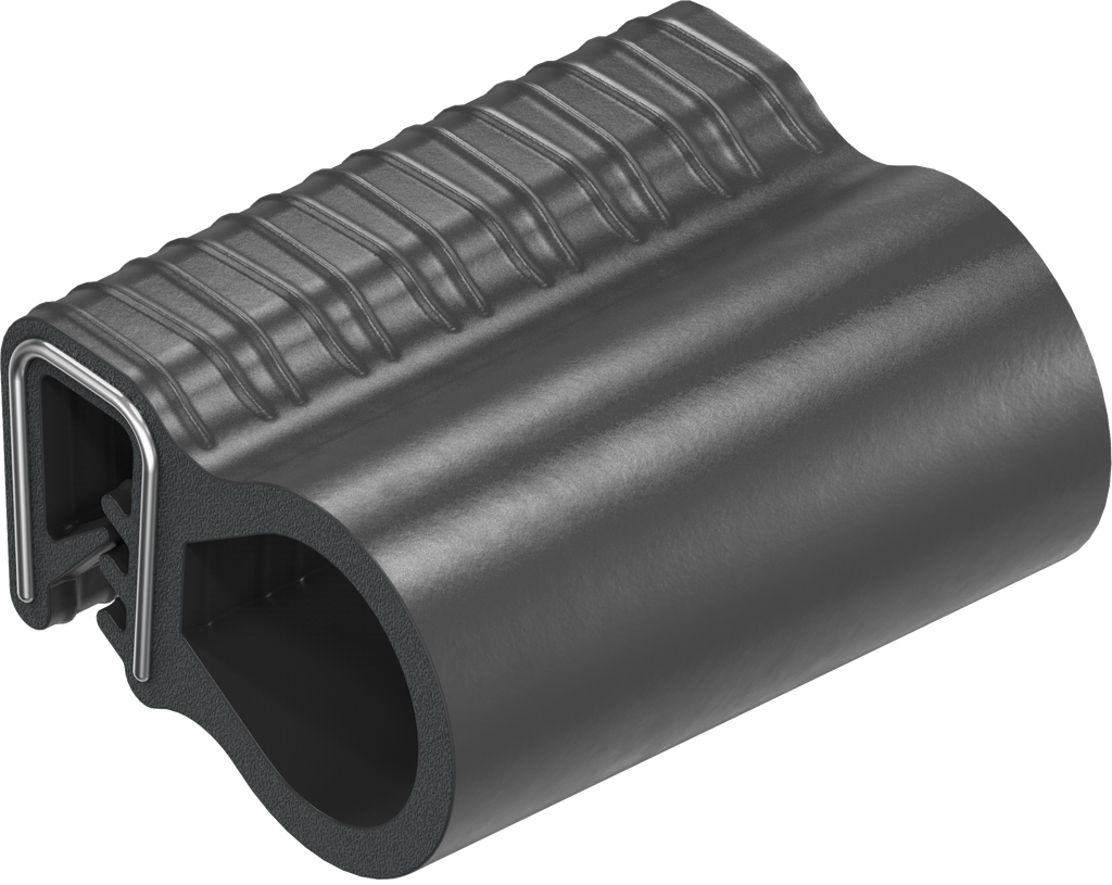 Sealing profile, self-clamping, Foam rubber EPDM; clamping profile EPDM 65 ± 5 Shore A black