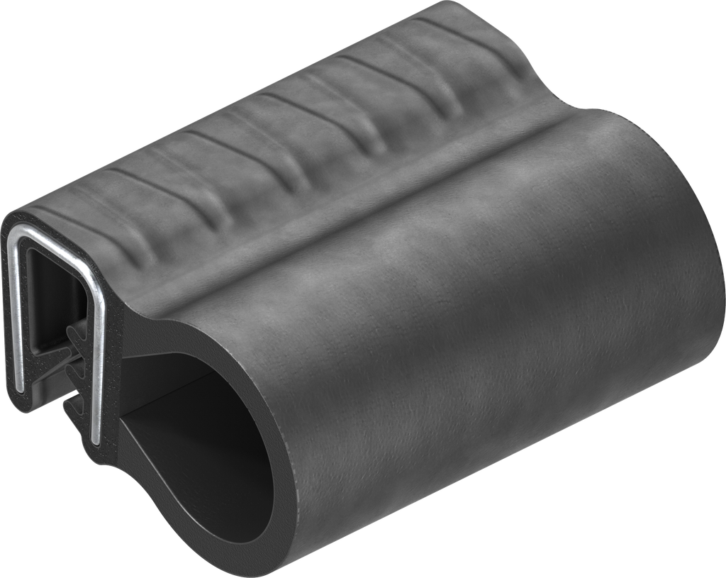 Sealing profile, self-clamping, Foam rubber EPDM; clamping profile EPDM 65 ± 5 Shore A black