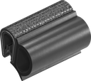 Sealing profile, self-clamping, Foam rubber EPDM; clamping profile PVC 70 ± 5 Shore A black