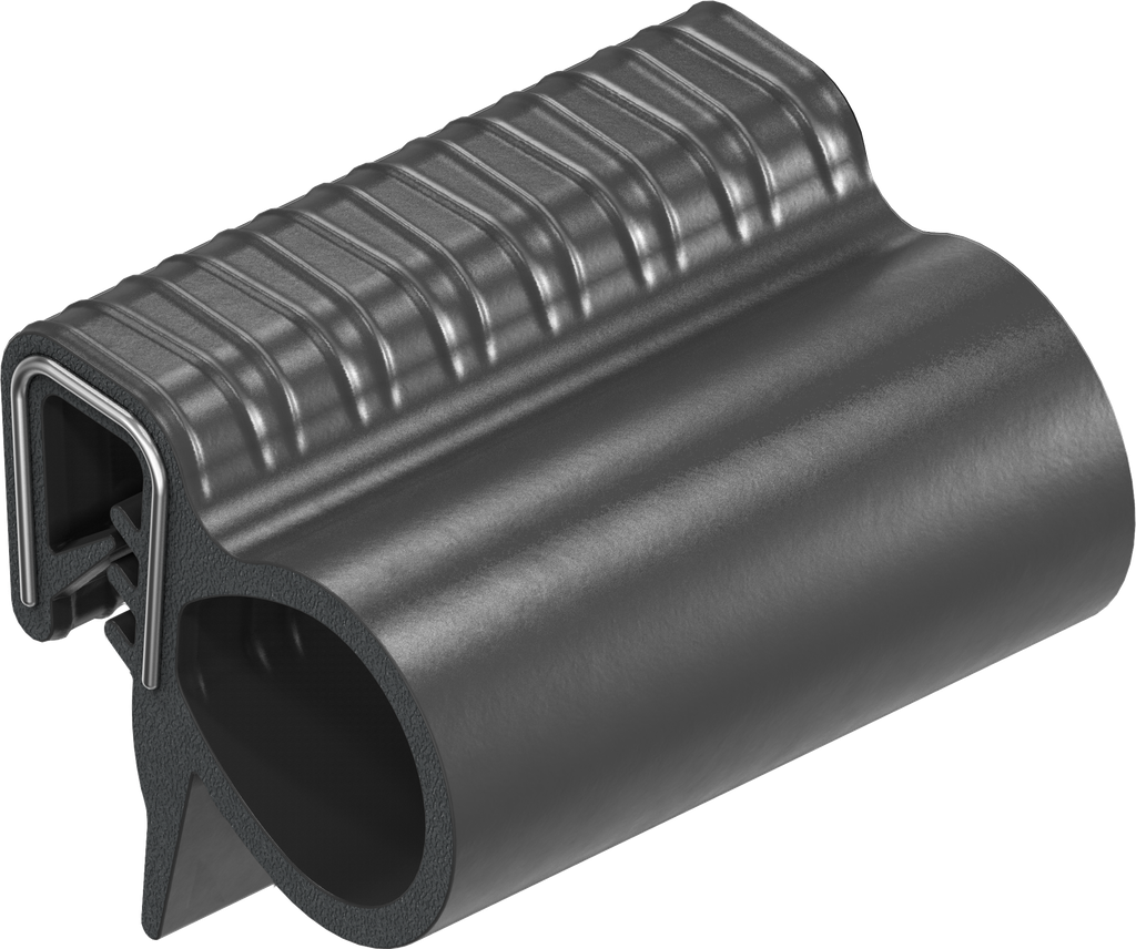 Sealing profile, self-clamping, Foam rubber EPDM; clamping profile EPDM 65 ± 5 Shore A black