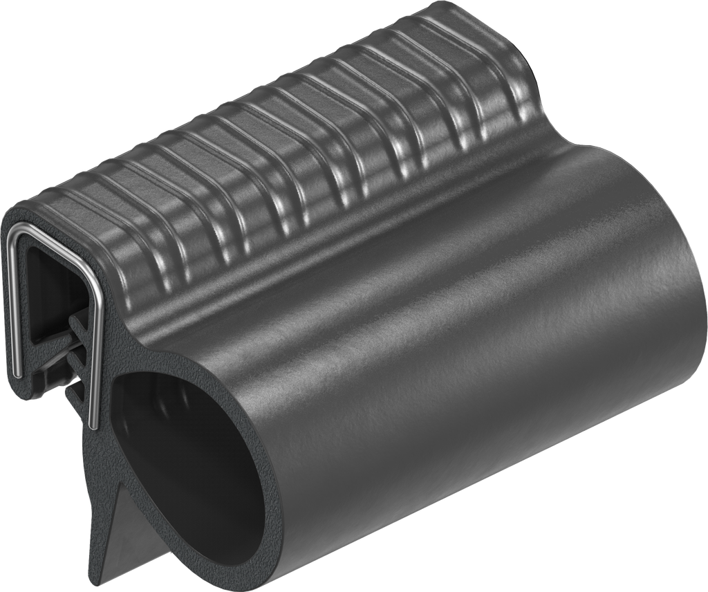 Sealing profile, self-clamping, Foam rubber EPDM; clamping profile EPDM 65 ± 5 Shore A black