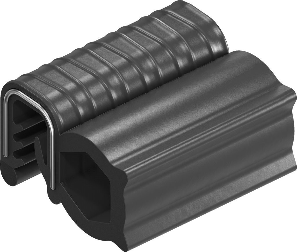 Sealing profile, self-clamping, Foam rubber EPDM; clamping profile EPDM 65 ± 5 Shore A black