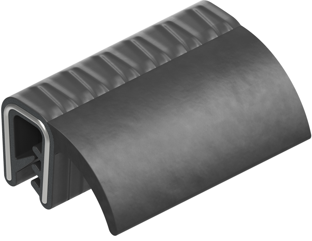 Sealing profile, self-clamping, Foam rubber NBR; clamping profile NBR 60 ± 5 Shore A black