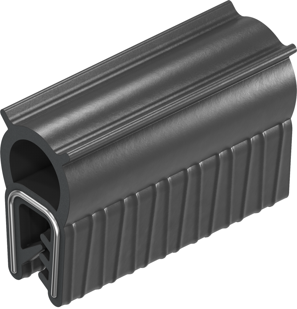 Sealing profile, self-clamping, Foam rubber NBR; clamping profile NBR 60 ± 5 Shore A black