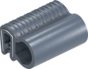 Sealing profile made of fire protection material, self-clamping, Silicon solid material 65 ± 5 Shore A blue black