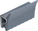 Sealing profile made of fire protection material, self-clamping, Silicon solid material 70 ± 5 Shore A blue black