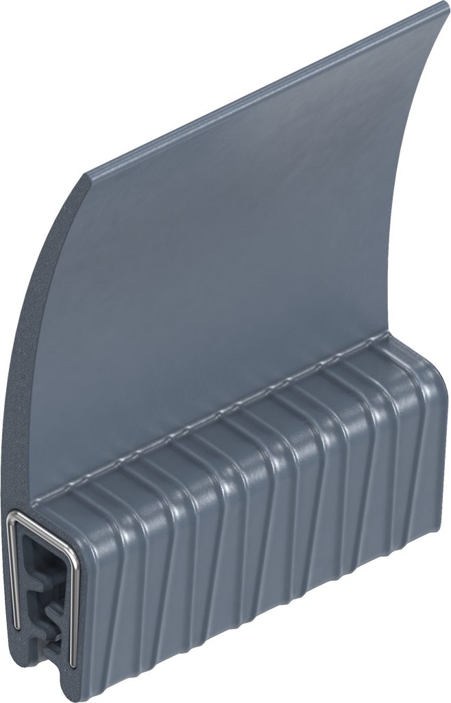 Sealing profile made of fire protection material, self-clamping, Silicon solid material 70 ± 5 Shore A blue black