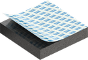 Cell sponge rubber 6 x 30 mm, EPDM black stretch eliminating and self-adhesive