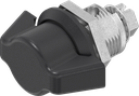 Wing knob quarter turn, non-keyed, Zinc die black powder-coated