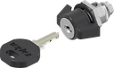 Wing knob quarter turn, keyed 2233X, Zinc die black powder-coated
