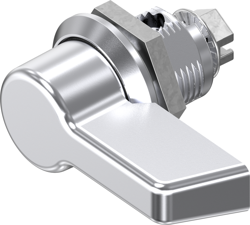 Wing knob quarter turn, non-keyed, Zinc die chrome-plated