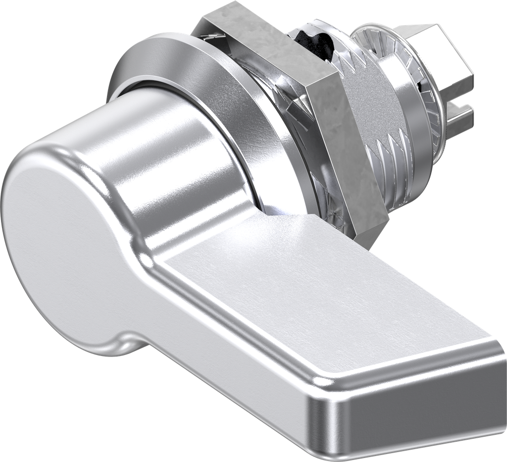 Wing knob quarter turn, non-keyed, Zinc die chrome-plated