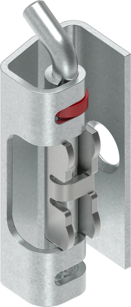 170° Hinge with captive pin, Steel zinc-plated and raw