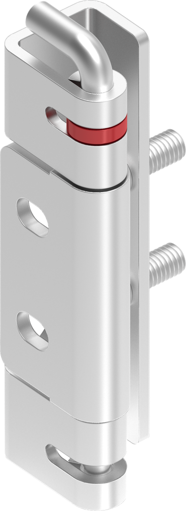 125° Hinge with captive pin, Stainless steel AISI 304