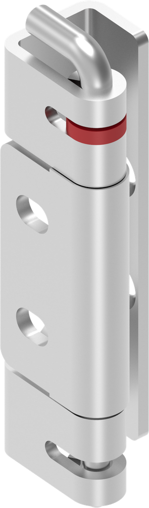 125° Hinge with captive pin, Stainless steel AISI 316Ti