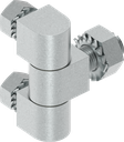 180° Hinge for pressure-tight doors, Steel C 35 quenched and tempered zinc-plated