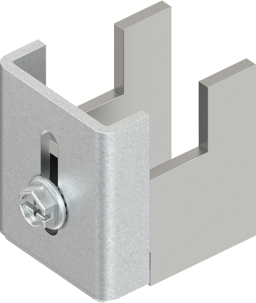 Panel mounting device, weld-on, Steel zinc-plated and raw