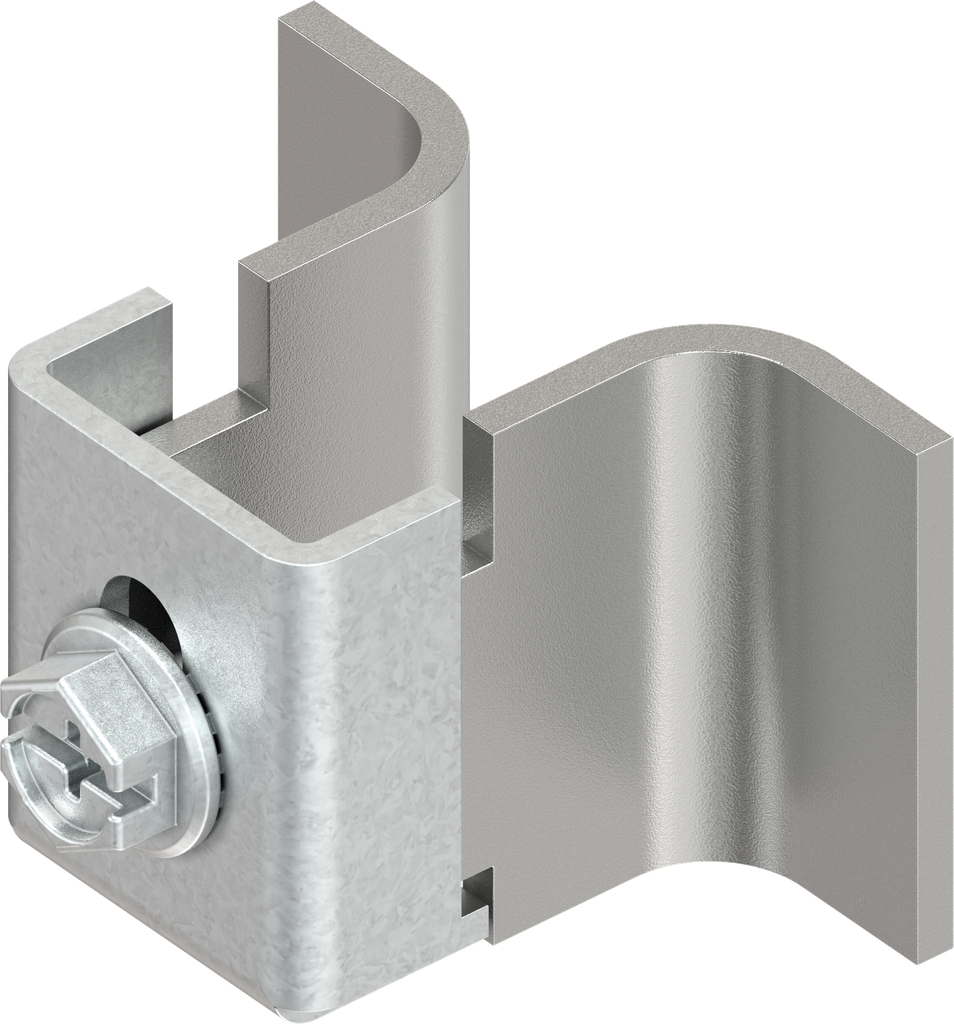 Panel mounting device, weld-on, Steel zinc-plated and raw