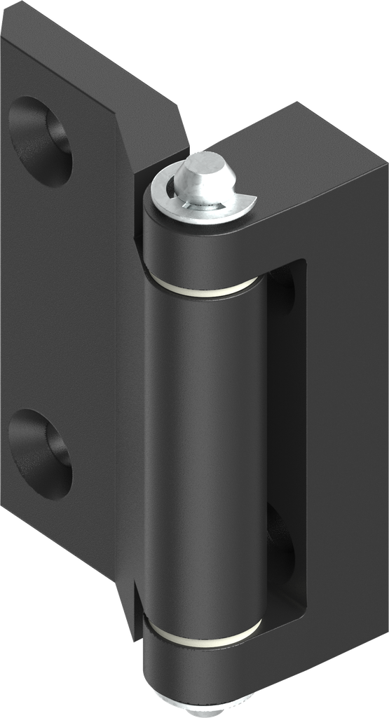 180° Hinge, Zinc die black powder-coated