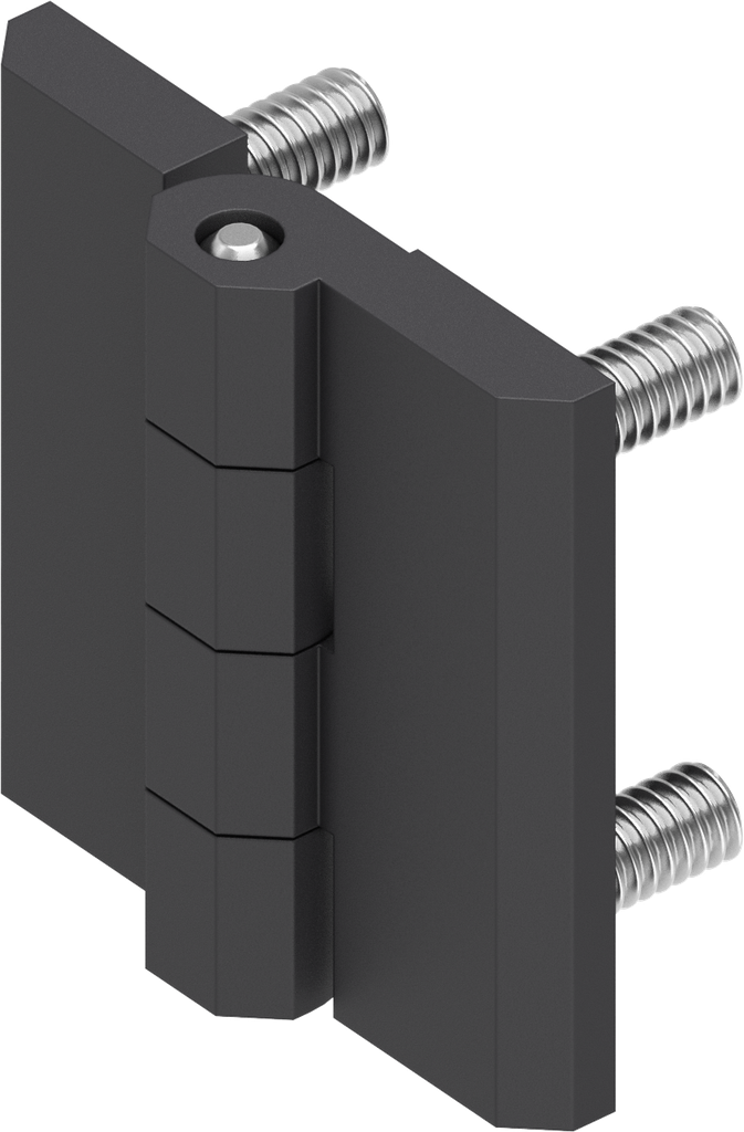 180° Hinge, Zinc die black powder-coated