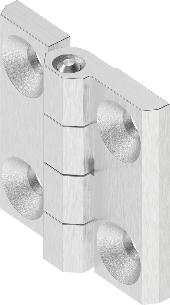 180° Hinge, Stainless steel AISI 316 polished