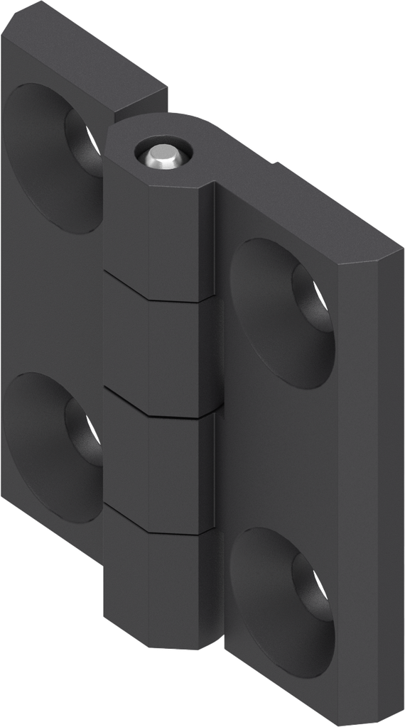 180° Hinge, Zinc die black powder-coated