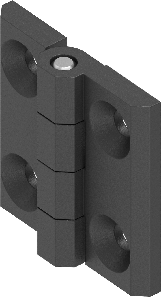 180° Hinge, Zinc die black powder-coated