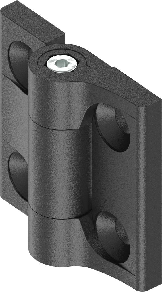 180° Torque hinge with adjustment function up to 4 Nm, Zinc die black powder-coated