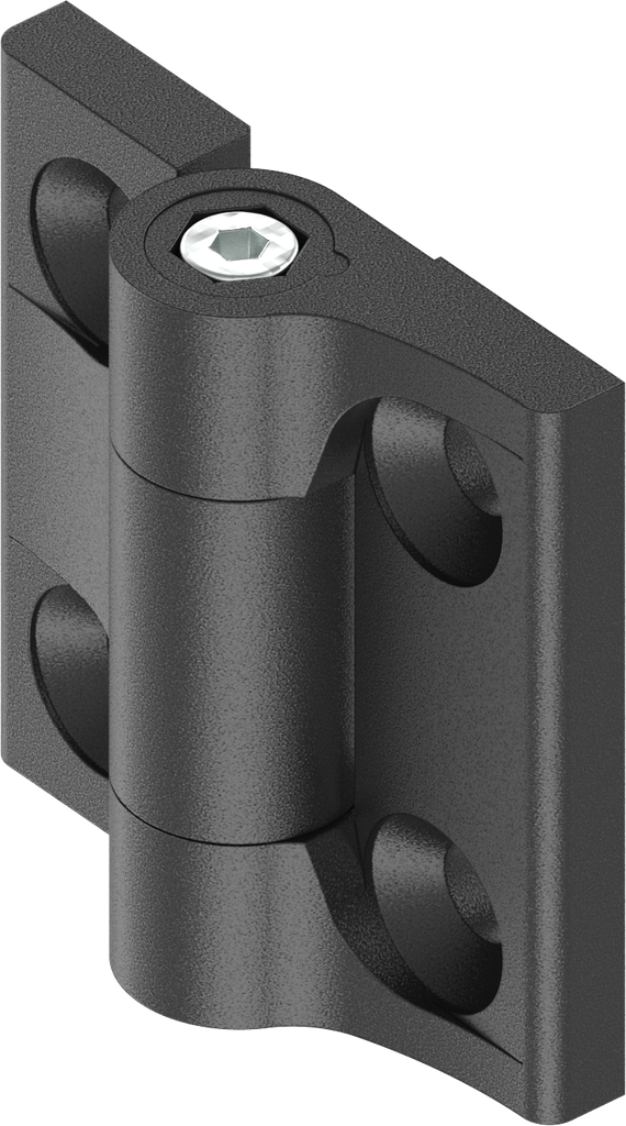 180° Torque hinge with adjustment function up to 4 Nm, Zinc die black powder-coated