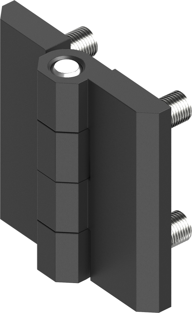 180° Hinge, Zinc die black powder-coated