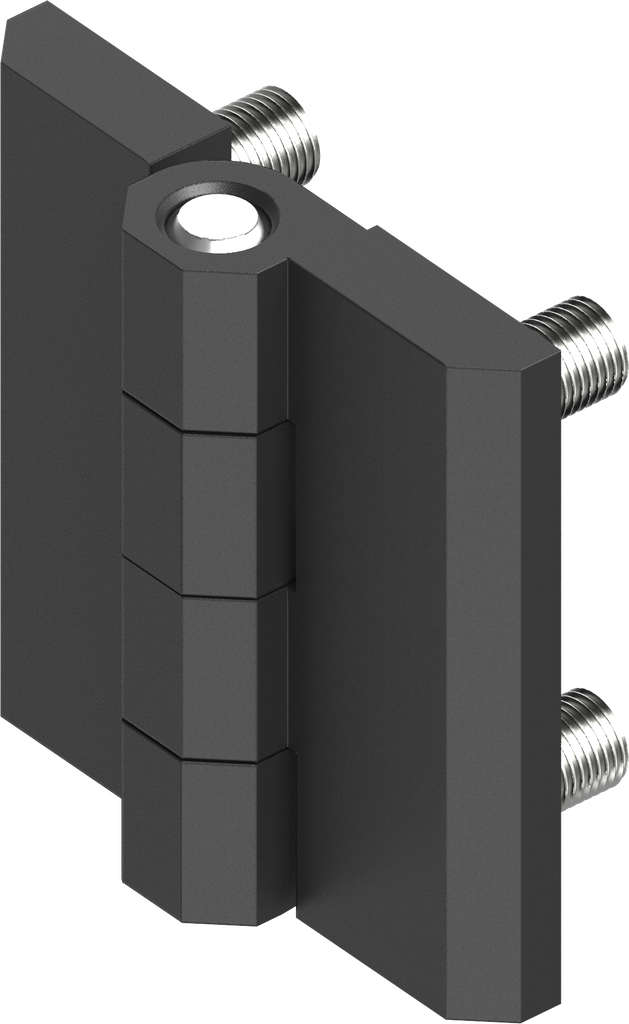 180° Hinge, Zinc die black powder-coated