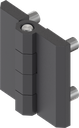 180° Hinge, Zinc die black powder-coated
