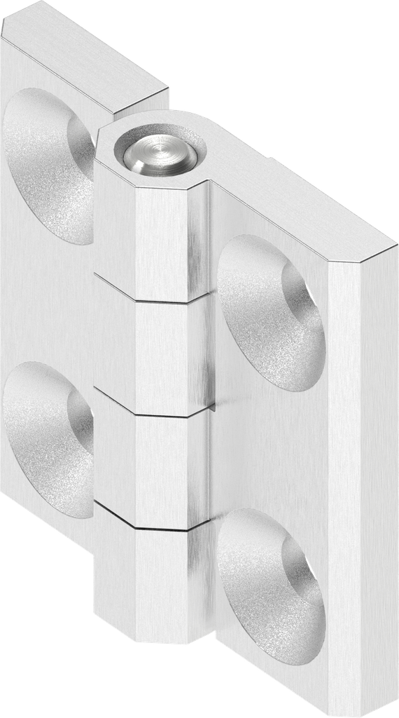 180° Hinge, Stainless steel AISI 316 polished