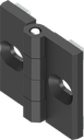 180° Profile rail hinge, Zinc die black powder-coated