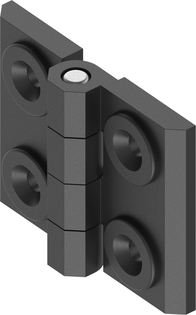 180° 2D-Scharnier, GD-Zn schwarz gepulvert