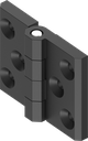 180° Hinge, Zinc die black powder-coated