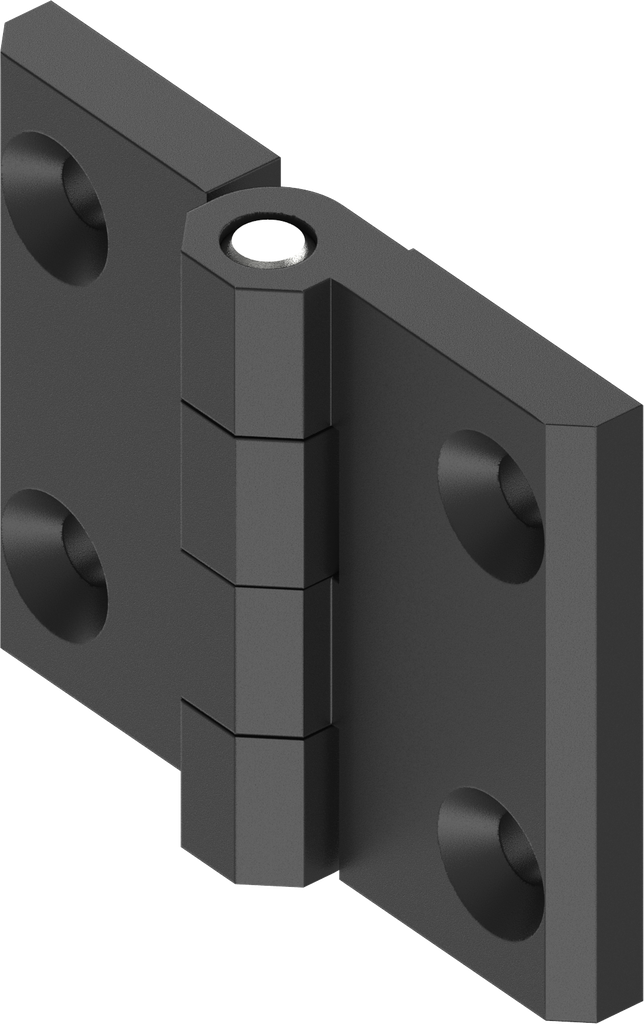 180° Hinge, Zinc die black powder-coated