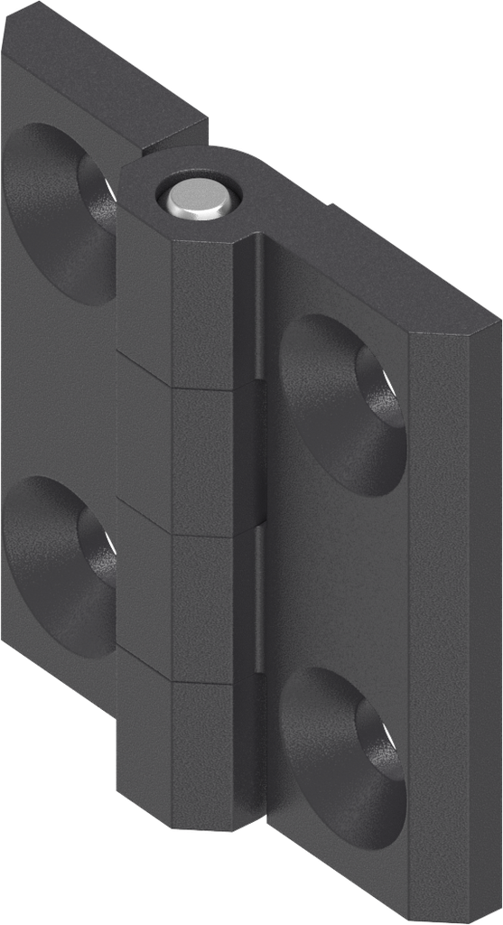 180° Hinge, Polyamide GF black